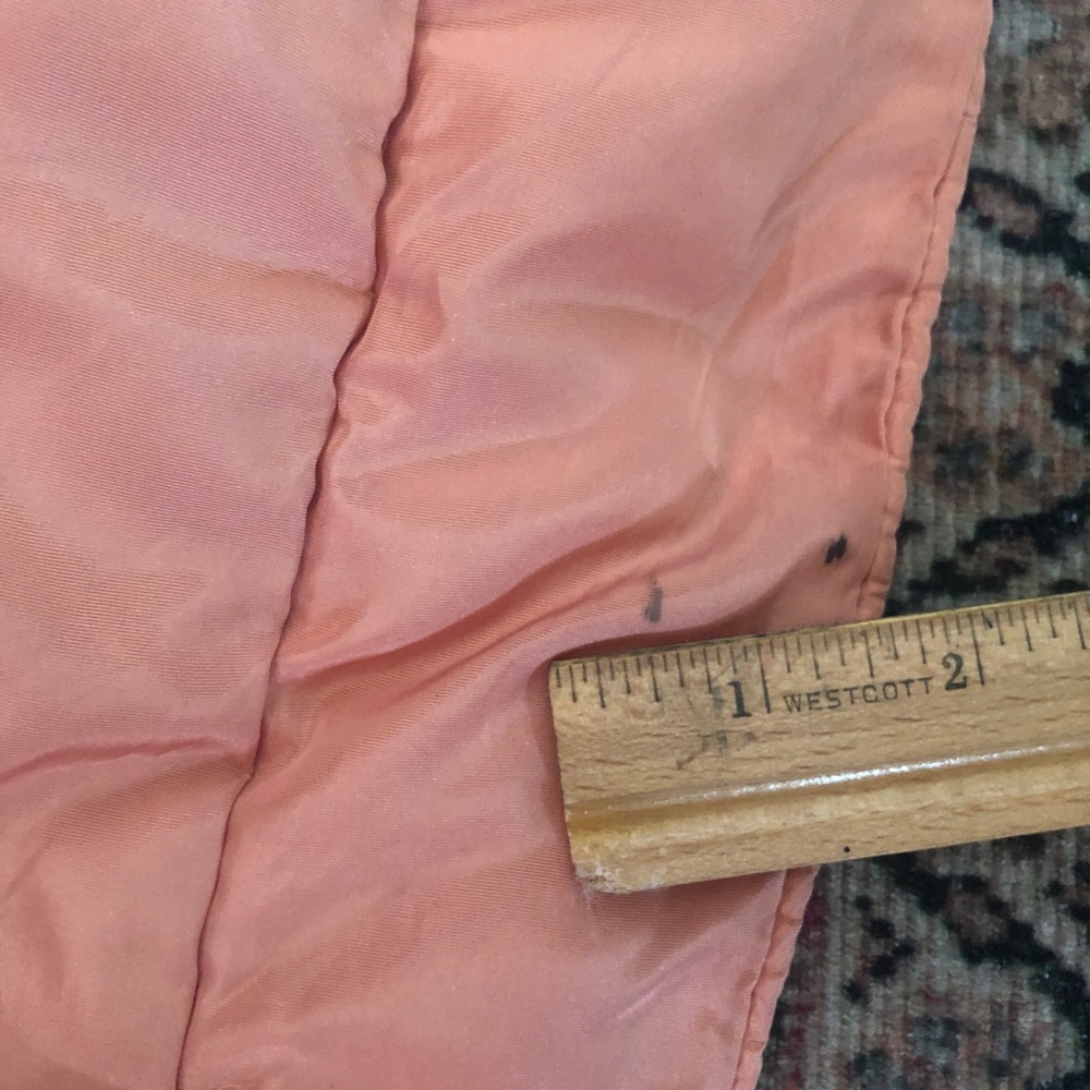 Vintage Peach Satin Coverlet Bedspread 68 x 78 - Picture 8 of 12